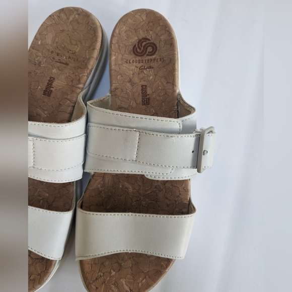 Clarks Women's White Step June Tide Sandal Size 8 - Picture 3 of 7